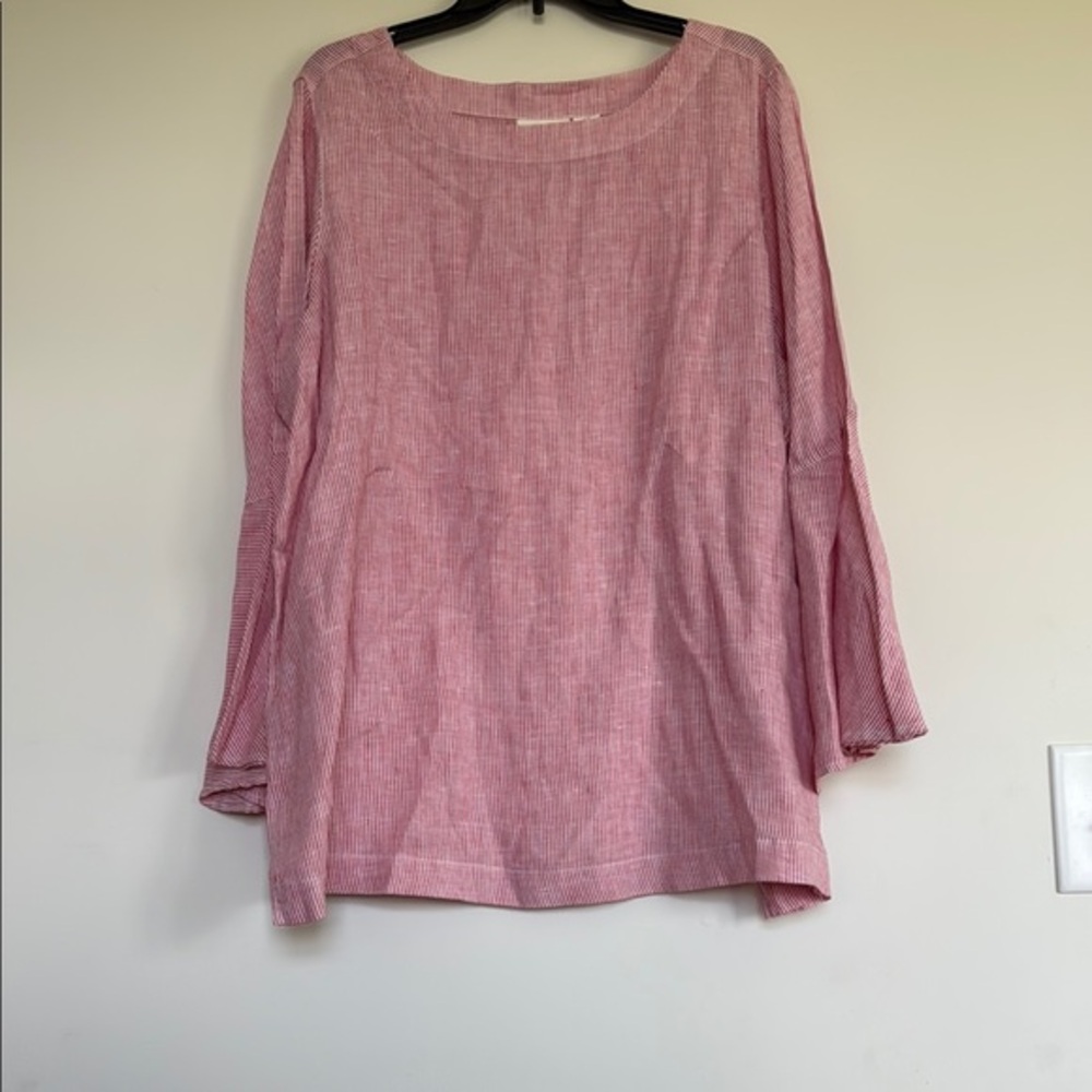 Cynthia Rowley Pink Bell Sleeve Blouse